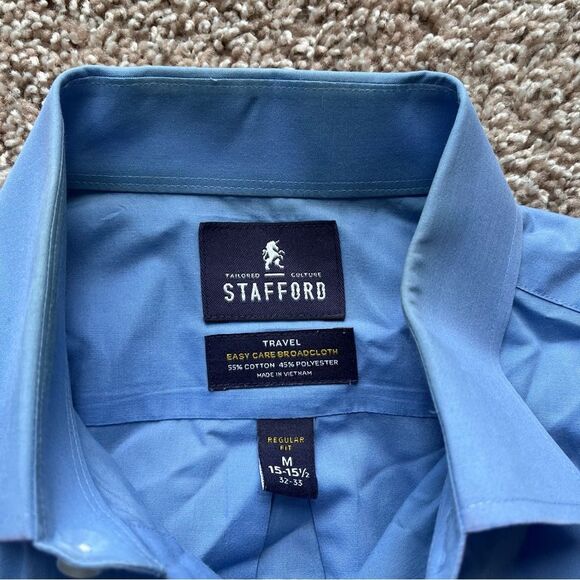 Stafford Regular Fit Dress Travel Button Down Shirt - Picture 3 of 11